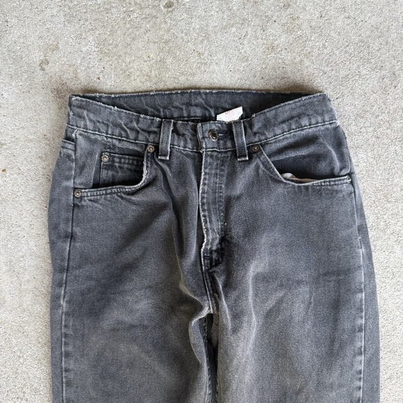 Vintage 90s Levis 505 Orange Tab Jeans Mens 30x34 Black Regular Fit Straight Leg - Picture 4 of 5